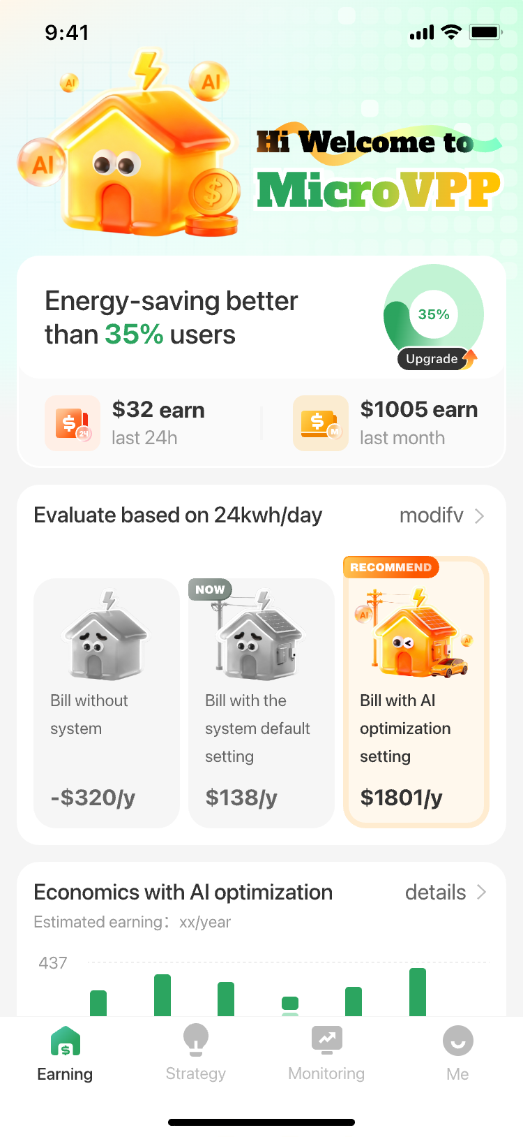 MicroGrid App - Energy Overview